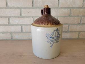 Western Stoneware Co. Monmouth ILL Stoneware Jug - About 11 Tall