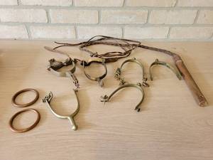 Collection of Spurs, Bits and Whip