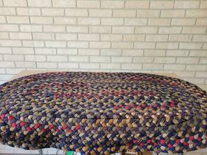 Woven Oval Rug - About 50 x 29