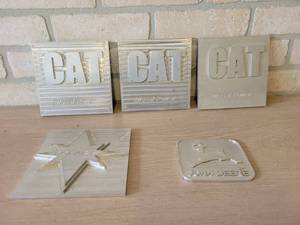 Lot of Machined Aluminum Logos - CAT, Polaris, John Deere