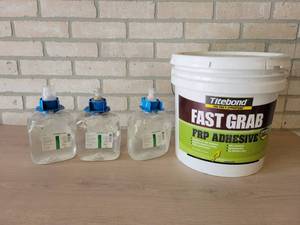 Titebond Fast Grip FRP Adhesive - About 2.5 Gallons Left (Still Soft), (3) Foaming Hand Cleaner Bottles