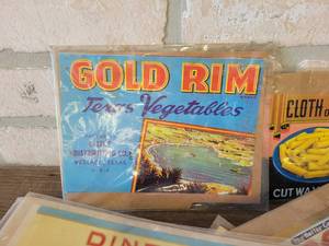 Lot of Vintage Canned Food Labels
