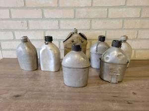 Collection of Vintage Military Canteens