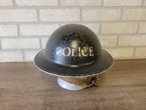 Original 1939 WW2 British Police Helmet - Made by RO & CO