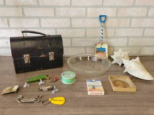 Vintage Lunch Box, PYREX Pie Plate, Collectibles and More