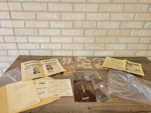 Lot of Tintype Photographs, Vintage Cards, Newspapers and More