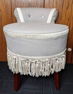 lot 144 image: Upholstered Vanity Stool