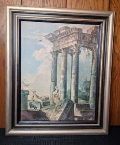 lot 151 image: Framed Canvas Print of Couple at the Ruins