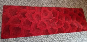 lot 40 image: Beautiful Bright Red Floral Runner from Home Decorators