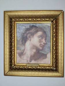 lot 22 image: Beautiful Painting of Michelangelo in a Gold Ornate Frame