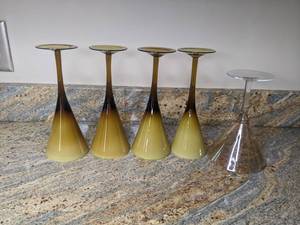lot 272 image: Collection of (5) Stem Martini Glasses