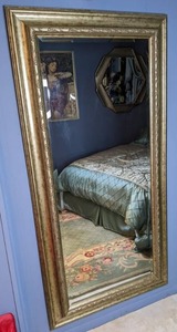 lot 62 image: Very Large Wall-Mounted Gold-Framed Mirror