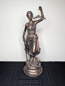 lot 251 image: Greek Goddess Lady of Justice Figurine, Bronzed
