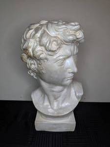 lot 253 image: Michelangelos David Head Bust Statue