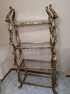 lot 218 image: Stunning 4-Tier Multipurpose Display Shelf, Gold