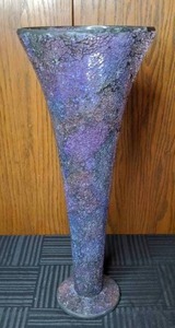 lot 106 image: Large Blue Iridescent Vase