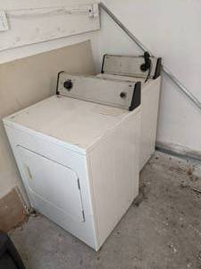 lot 194 image: Roper Appliances Washer and Dryer Set, White