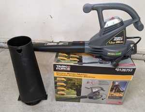 lot 240 image: Task Force 12-Amp 375-CFM 230-MPH Corded Electric Leaf Blower with Vacuum Kit