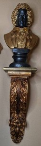 lot 45 image: Beautiful Bust Displayed on an Ornate Floating Shelf