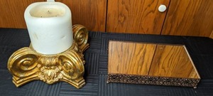 lot 157 image: Beautiful Candle & Glass Display Tray