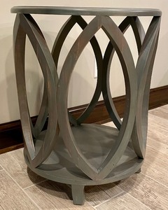lot 42 image: Distressed Gray Accent Table