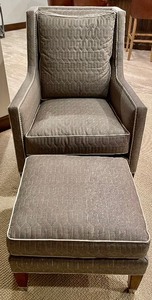 lot 44 image: Vanguard Furniture Alec Chair and Ottoman