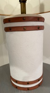lot 45 image: Jamie Young Company of India Lamp with Leather Lamp Shade