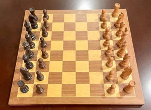 lot 54 image: Wooden Chess Set