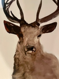lot 68 image: Amazing Detailed Framed Deer Themed Art