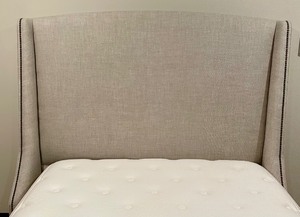 lot 74 image: Restoration Hardware Warner Upholstered Queen Bed
