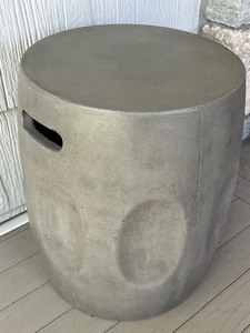 lot 127 image: Cement SideAccent Table with Handles