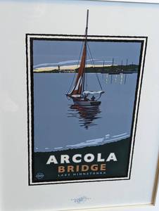 lot 37 image: Three Framed Lake Minnetonka Prints