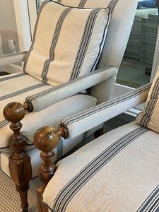 lot 3 image: Pair of Bradstreet Armchairs by CR Lane