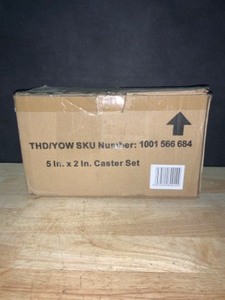 lot 22 image: Husky 5 in. Caster Kit for Ready-to-Assemble Steel Garage Base Cabinets. See Pictures