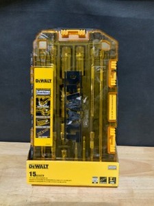 lot 23 image: DEWALT 14 in. and 38 in. Drive Tool Accessory Set with Case (15-Piece). See Pictures
