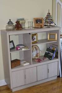 Entertainment center with contents