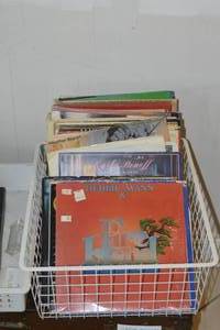 Tote of Various Vinyl Records