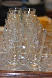 qty 12 cask de creme glass wear