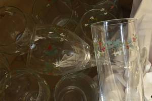 16 flower dcor glasses