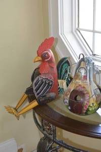 Wooden Shelf rooster and Ryans fort shelf displays