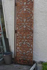 Antique Metal Rose door