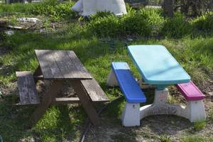 lot 89 image: 2 kids picnic tables