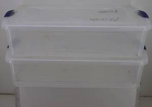 (2) Sterilite Totes w Covers