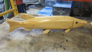 lot 81 image: (2) Wood Fish