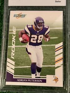 Adrian Peterson 2007 Score #341 Beckett Graded 10