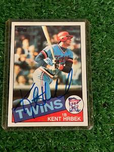 1985 Topps Kent Hrbek Signed