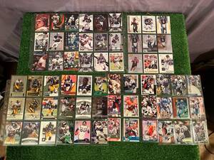 7 Pages Football Stars - Sanders, Elway, Brees, Peterson, Aikman, 63 Cards