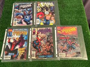 Marvel Comic Books - 4 Spiderman & 1 Cable
