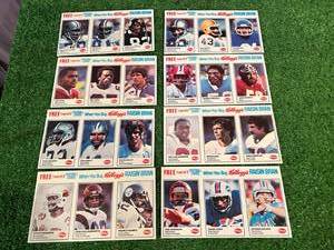 1982 Kelloggs Football Cards