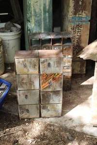 lot 313 image: Lot of (2) Metal Parts Bins